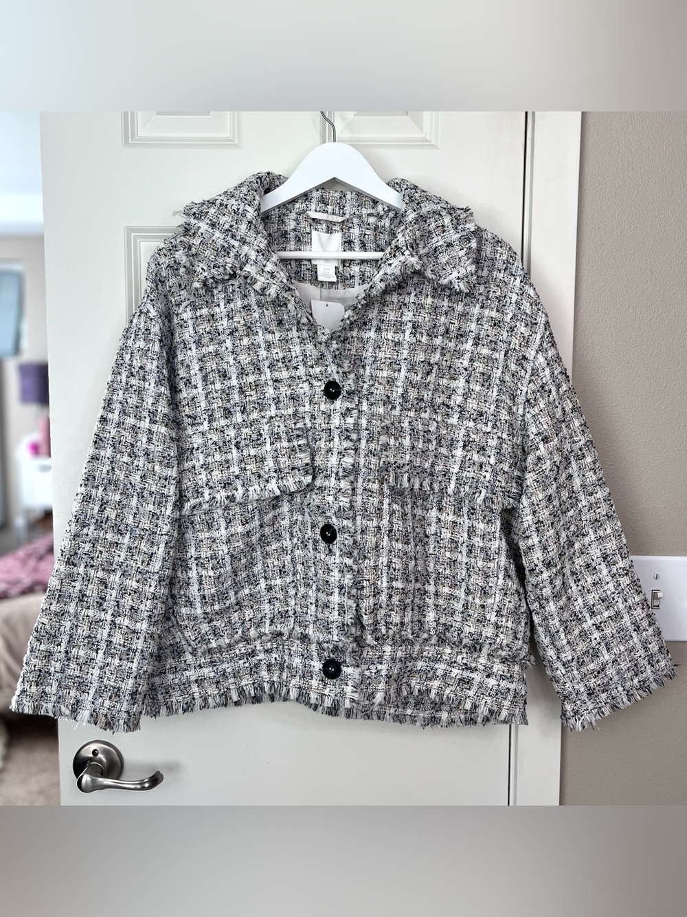 H&M Woven Button-Front Jacket NWT